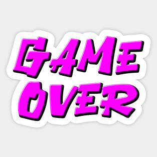 Classic Video Games Game Over Sticker